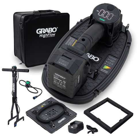GRABO® HIGH FLOW Akkukäyttöinen alipainenostinpaketti huokoisille materiaaleille