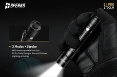 E1 PRO LED-taskulamppu