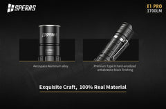 E1 PRO LED-taskulamppu