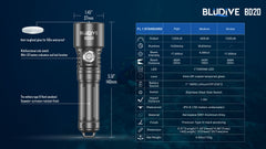 BLUDIVE BD20 1200 Lumen. Vapaa-ajan sukellus taskulamppu.