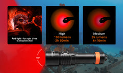 OrcaTorch D530V Punainen