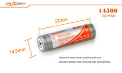 OrcaTorch 14500 Akku 700mAh