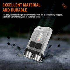 EDC V3 Avaimenperä taskulamppu, Fluorisoiva valkoinen